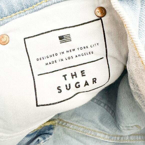 AYR The Sugar Straight Leg Light Wash Denim Jeans Ripped Size 29 Short MINT - Picture 9 of 10